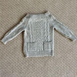 Crewcuts Girls Gray Cable Knit Sweater